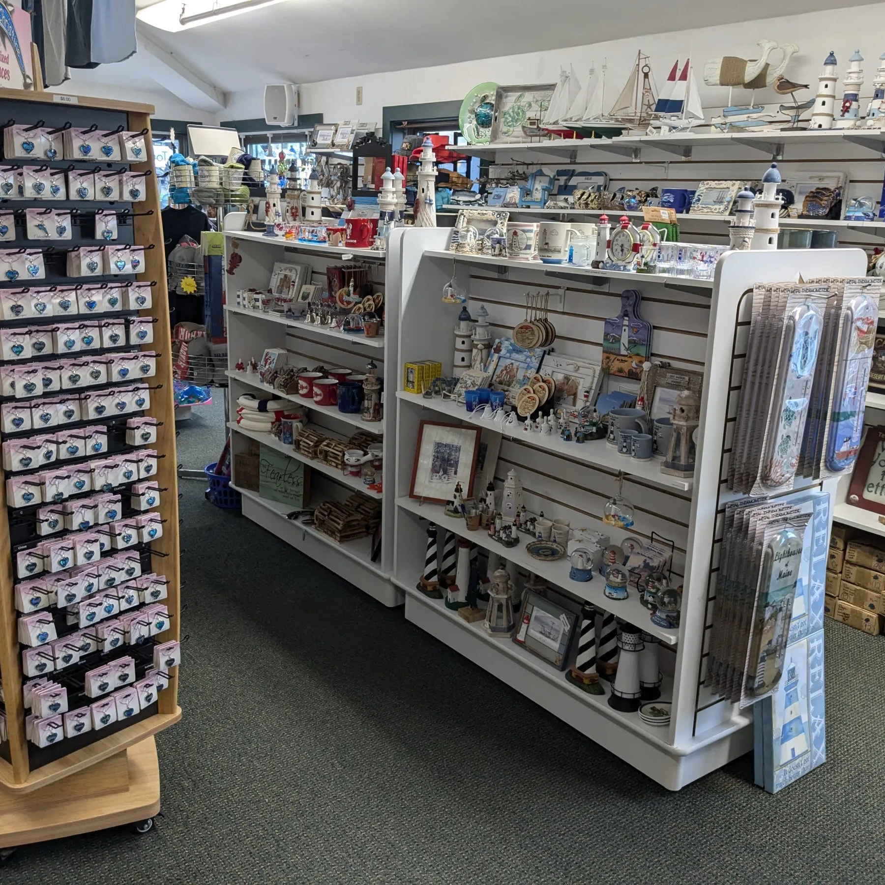 a store shelf filled with books