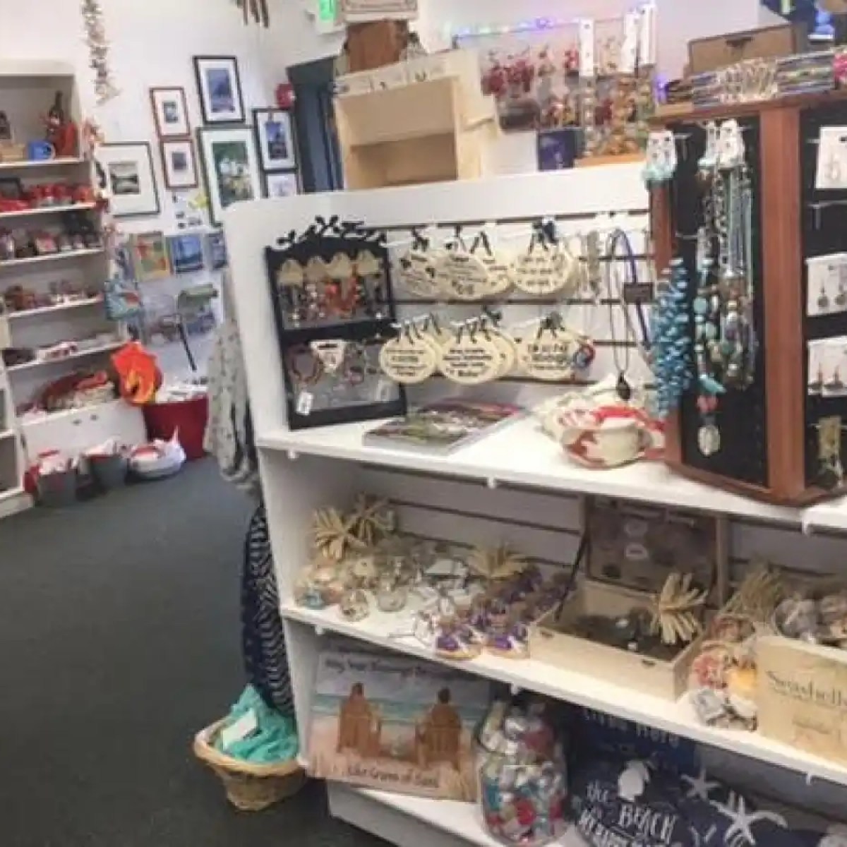 a store shelf filled with books
