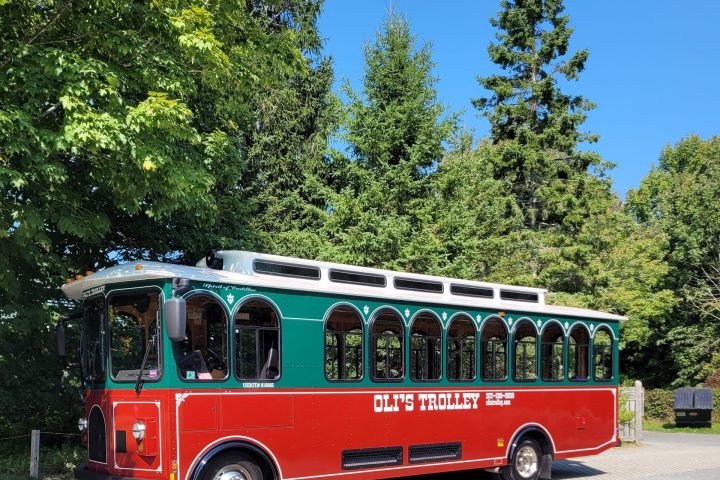 a bus parked on the side of a road