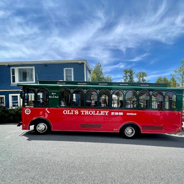 a fire truck parked in front of a bus