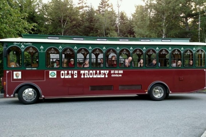 a bus that is parked on the side of a road